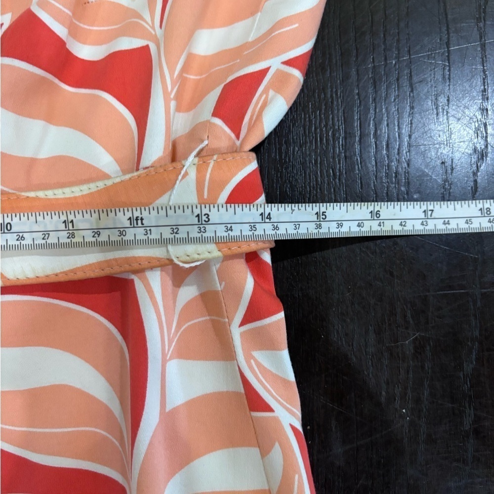 David Meister Retro 60’s 70’s Geomtric Print Belted Sleeveless Dress Size 8 - Picture 10 of 16